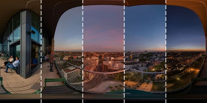 Düsseldorf Skyline (Tag/Nacht)
