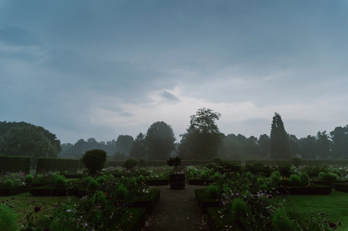 Parterregarten am Benrather Schloss.