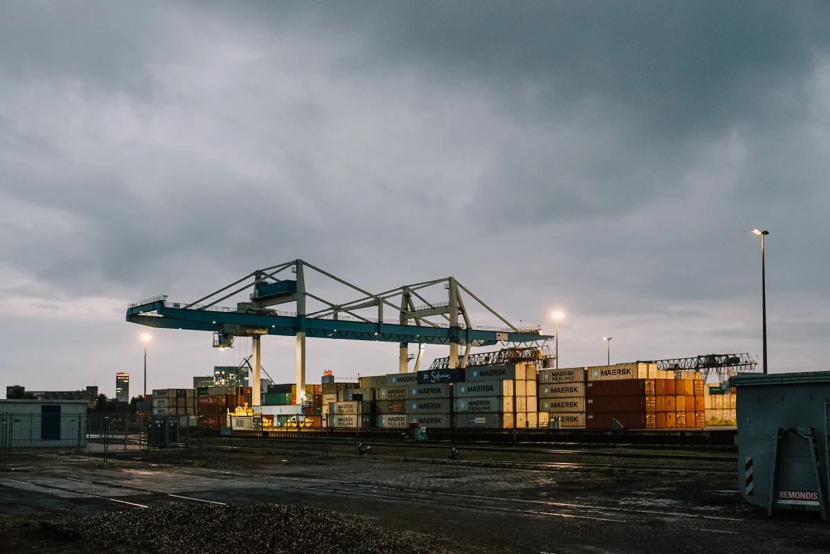 Containerhafen in Düsseldorf.